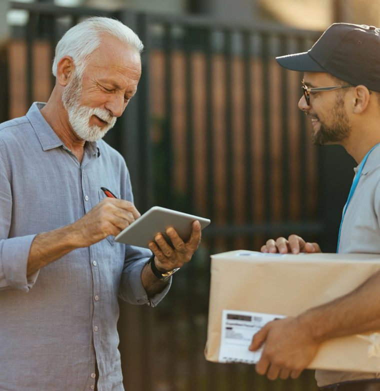 An Ascend Rx delivery arriving at a patient's door